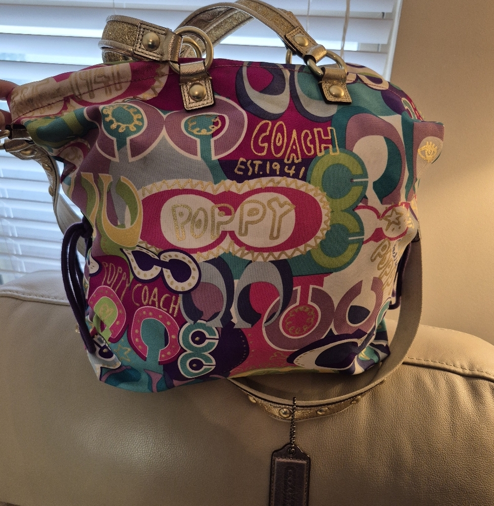 Coach Poppy Spotlight LIMITED Edition Women's Tote Bag EUC - Picture 15 of 16